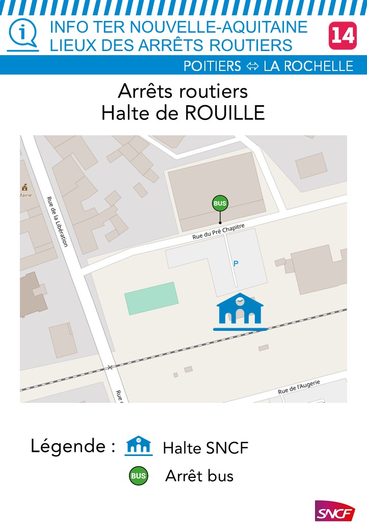 Plan de la gare Rouillé