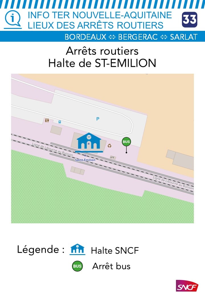 Plan de la gare Saint-Emilion