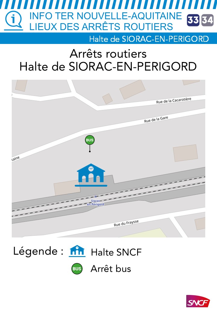 Plan de la gare Siorac-en-Périgord