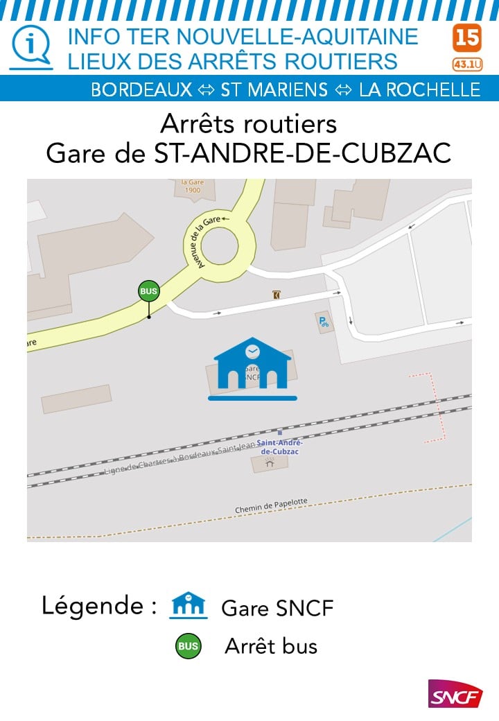 Plan de la gare Saint André de Cubzac