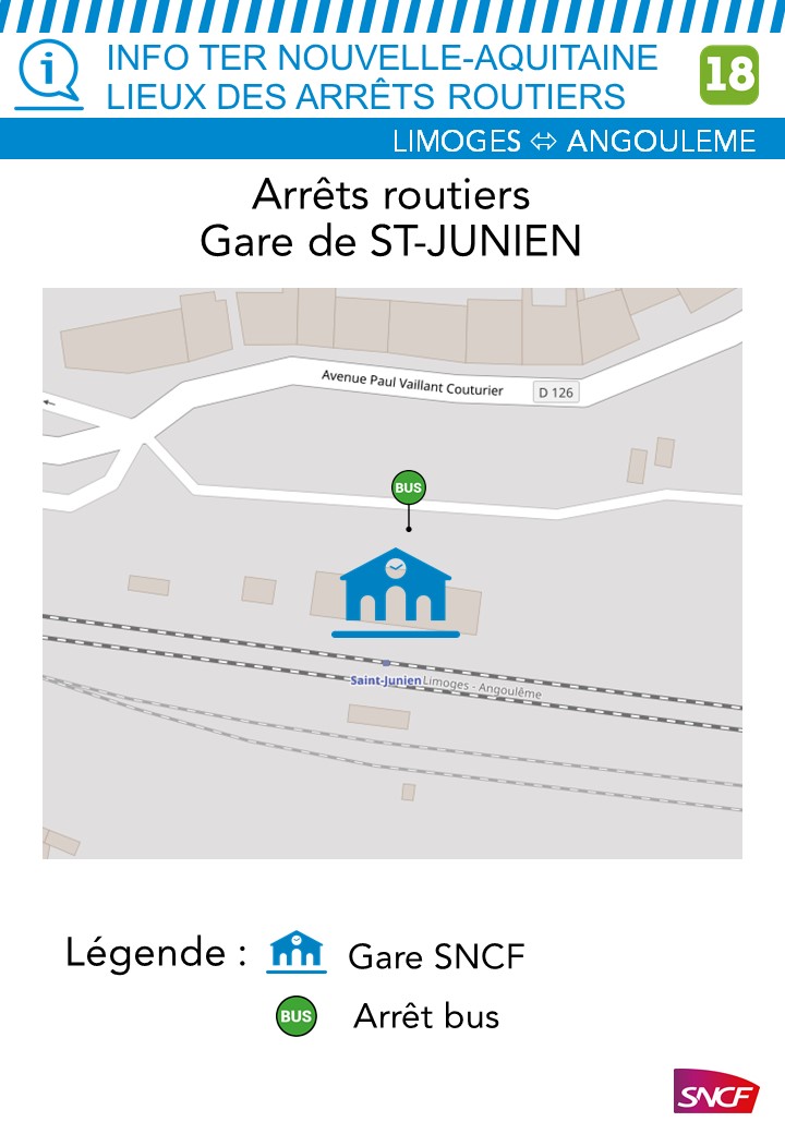 Plan de la gare St-Junien