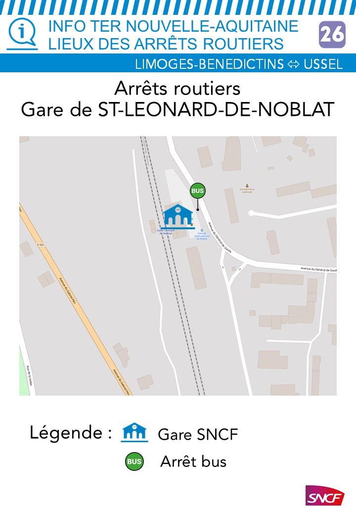 Plan de la gare Saint-Léonard-de-Noblat