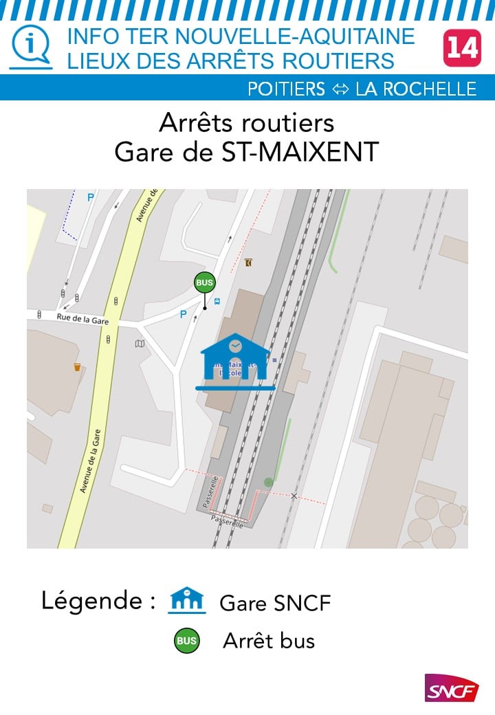 Plan de la gare Saint-Maixent (Deux-Sèvr.)
