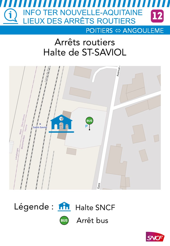 Plan de la gare Saint-Saviol