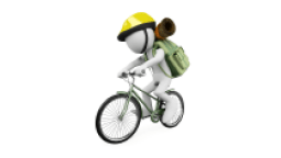 Pictogramme d'un personnage sur un vélo