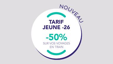 Tarif Jeune -26 | -50% sur vos voyages en train