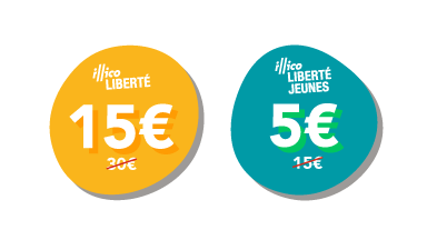 illico liberté 15€ au lieu de 30€ et illico liberté jeunes 5€ au lieu de 15€