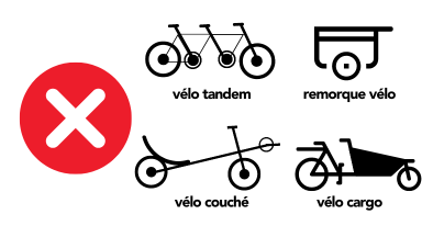 vélos interdits à bord