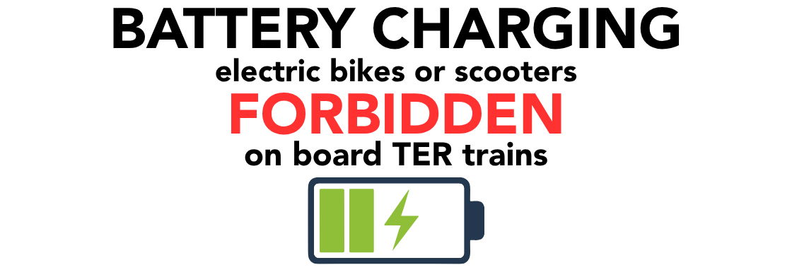 Battery charging eldctric or scooters forbidden on board TER trains