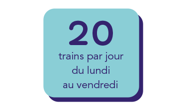 20 trains par jour du lundi au vendredi